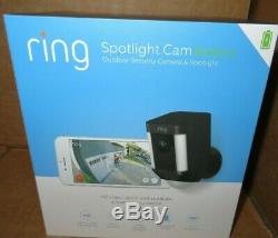 Ring Spotlight Cam Battery Outdoor Security Camera & Spotlight 8SB1S7-NENO NEW