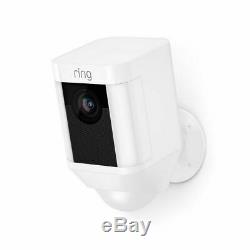 Ring Spotlight Cam Battery Outdoor Security Wireless Surveillance Camera White