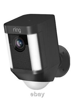 Ring Spotlight Cam Battery Powered HD Security Cam with 2-Way TalkSiren, Black NEW