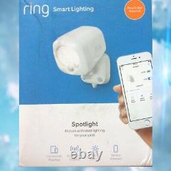 Ring Spotlight Cam Battery-Powered Security Camera White (8SB1S7-WEN0) New