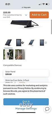 Ring Spotlight Cam Battery-Powered Security Camera White With Ring Solar Panel