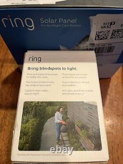 Ring Spotlight Cam Battery-Powered Security Camera White With Ring Solar Panel