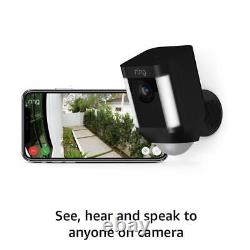 Ring Spotlight Cam Battery Security Camera Black Imperfect Box