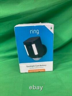 Ring Spotlight Cam Battery Security Camera Black-NEW (e3-1)