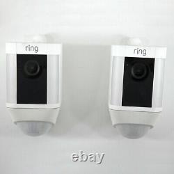 Ring Spotlight Cam Battery White Security Camera 2-Pack 8X81X7-WEN