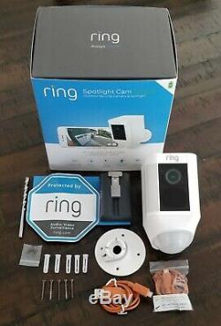 Ring Spotlight Cam Battery (Wireless) Camera White 100% Complete