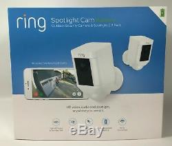 Ring Spotlight Cam Battery outdoor security camera 2-Pack NEW FACTORY SEALED