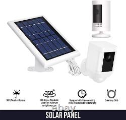 Ring Spotlight Cam Battery with Solar Panel Bundle Deal Camera (1 Pack, White)