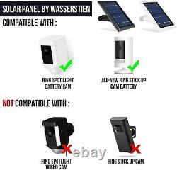 Ring Spotlight Cam Battery with Solar Panel Bundle Deal Camera (2 Pack, Black)