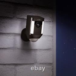 Ring Spotlight Cam Outdoor Battery Powered Security Camera Black