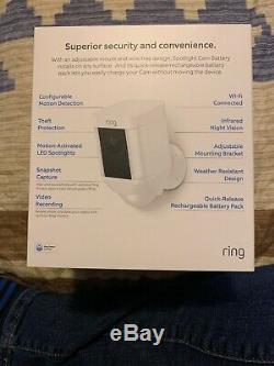 Ring Spotlight Cam Outdoor Battery Security Camera White
