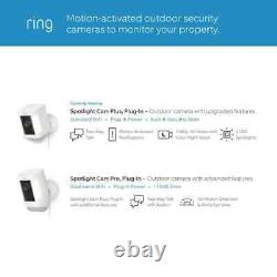 Ring Spotlight Cam Pro, Plug-In Smart Security Video Camera with LED Lights