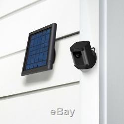 Ring Spotlight Cam Solar Outdoor Security Wireless Surveillance Camera Black NEW
