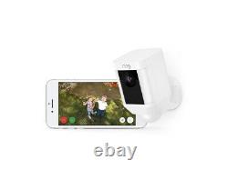 Ring Spotlight Cam WIRED Security Camera White -Alexa NEW