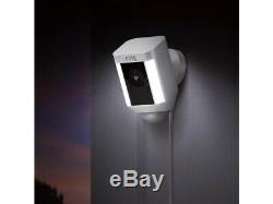 Ring Spotlight Cam WIRED Security Camera White -Alexa NEW