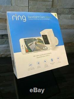 Ring Spotlight Cam Wire-free Battery HD Security Camera, Two-Way Talk SEALED