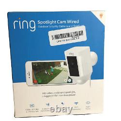 Ring Spotlight Cam Wired 1080p Wi-Fi Security Camera White