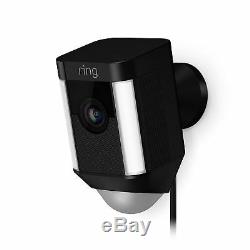 Ring Spotlight Cam Wired HD Security Camera LED Spotlight Two-Way Talk UK Plug