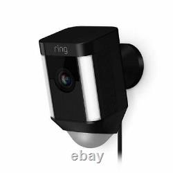 Ring Spotlight Cam Wired HD Security with Two-Way Talk & Siren & Alexa Black