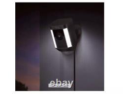 Ring Spotlight Cam Wired Outdoor Security Camera with Two-Way Talk, Black-New