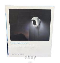 Ring-Spotlight Cam Wired (Plug-In) Outdoor Rectangle Security Camera, White