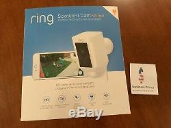 Ring Spotlight Cam Wired Security Camera 8SH1P7-WEN0 White -Alexa NEW