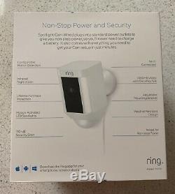 Ring Spotlight Cam Wired White Outdoor Security Camera NEW Factory Sealed