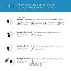 Ring Spotlight Camera Battery Outdoor Home Security Motion Night Vision Wireless