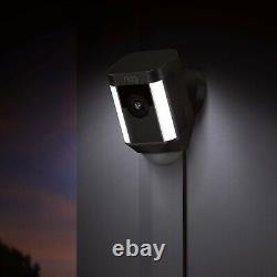 Ring Spotlight Security Cam, 1080p HD, Alarm, Wired Power Refurbished by Ring