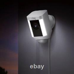 Ring Spotlight Wired Outdoor Cam Motion-Activated Smart Home LED Security Camera