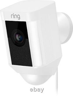 Ring Spotlight Wired Security Camera with Motion Detection & Night Vision White