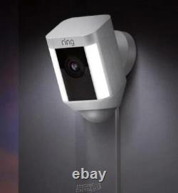 Ring Spotlight Wired Security Camera with Motion Detection & Night Vision White