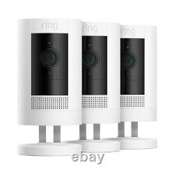 Ring Stick Up Cam 3 Pack Battery Powered Indoor/Outdoor Home Security Camera