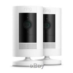 Ring Stick Up Cam Battery HD Security Camera (2-Pack, White)