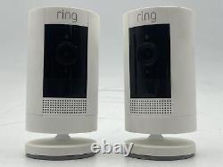 Ring Stick Up Cam Battery Indoor/Outdoor HD Security Camera White New Open Box