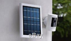 Ring Stick Up Cam Battery & Solar Panel Indoor/Outdoor 1080p HD 2way talk White