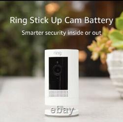Ring Stick Up Cam Battery with Solar Panel Bundle Deal Camera (1 Pack, White)