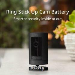 Ring Stick Up Cam Battery with Solar Panel Bundle Deal Camera (4 Pack, Black)