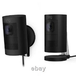 Ring Stick Up Cam Elite Wired 1080p HD Smart Security Camera Works With Alexa