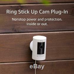 Ring Stick Up Cam Indoor/Outdoor 1080p WiFi Wired Security Camera White 3rd Gen