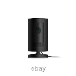 Ring Stick Up Cam Plug-In Black indoor outdoor night vision home security camera