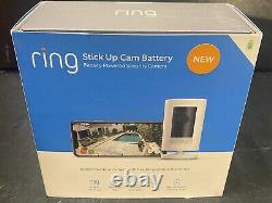 Ring Stick Up Cam Security HD Solar Camera, White (3rd Generation)
