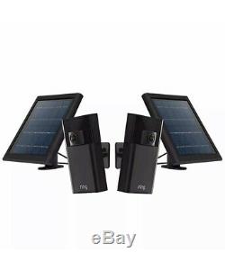 Ring Stick Up Cameras and Solar Panel Bundle Includes 2 Cams and 2 Solar Panels