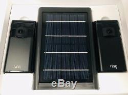 Ring Stick Up Cameras and Solar Panel Bundle Includes 2 Cams and 2 Solar Panels