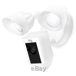 Ring White Floodlight Camera Motion-Activated WiFi Security Cam, Works with Alexa