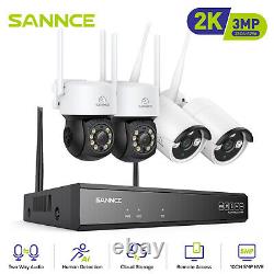 SANNCE 5MP 10CH NVR Wireless 3MP Home Security Camera System Two Way Audio IP66