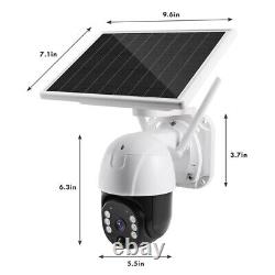 Security Camera Outdoor Solar Battery Powered Wireless Wifi Cam Pan Tilt IP67