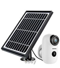 Security Camera Outdoor Wireless WiFi, Solar Powered Cam with 1080P Night Vision