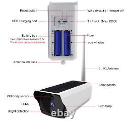 Security Camera Solar Powered Wireless Wifi Cam Audio CCTV System Outdoor
