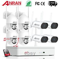 Security Camera System 3MP 360° PTZ Dome Wireless CCTV 8CH NVR Outdoor 1TB HDD
